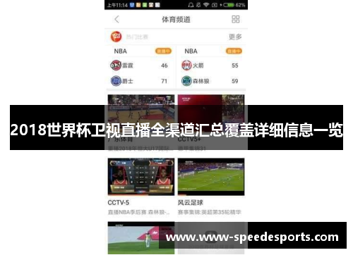 2018世界杯卫视直播全渠道汇总覆盖详细信息一览